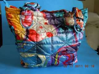 NWT Quilted Cloth Purse Color Paint Big Buddha Size Lar  