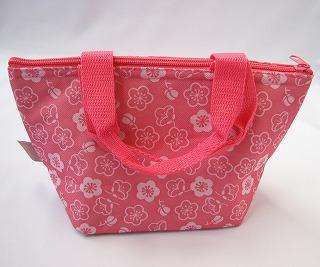 Bento Rabbit & Flower series Lunch Box Cooly bag / tote Pink  