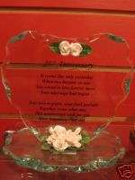 25 year anniversary glass plaque  