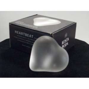  Kosta Boda Frosted Glass Heart Paperweight Office 