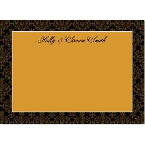  Damask Pumpkin Notecards