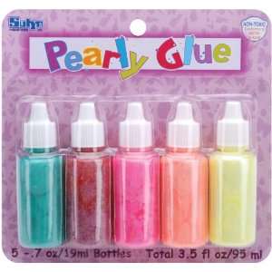  Glitter Glue .7 Oz. 5 Pack Pearly Electronics