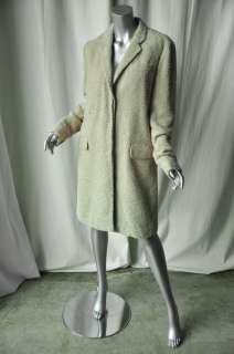 HELMUT LANG Confetti Texture Long Wool Coat Jacket L 44  