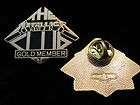 METALLICA ~ The Metallica Club Loyalty Gift   Gold Member Pin ~ 1994