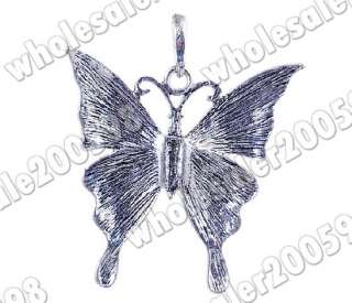 6strands Butterfly Rhinestone&Enamel Pendant Necklaces  