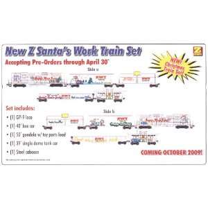 Santas Work Train Set Includes GP 9, 40 Boxcar, 50 Gondola w/Toy 