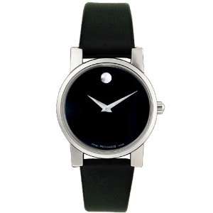  Mens Moderna Black Leather and Dial Electronics