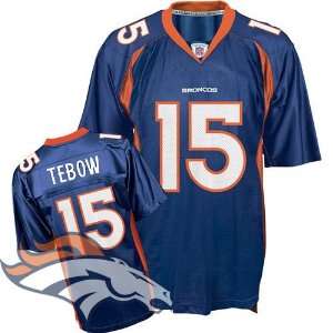 Tim Tebow Broncos Jersey #15 Blue Authentic NFL Football Blue Jerseys 