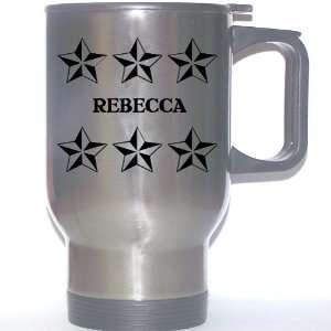   Gift   REBECCA Stainless Steel Mug (black design) 