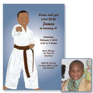    3023 B Karate Kid Boy Birthday Invitations