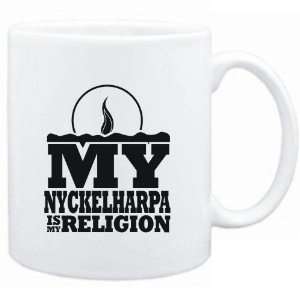  Mug White  my Nyckelharpa is my religion Instruments 