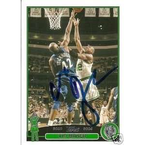  Vin Baker Signed Boston Celtics 2003 2004 Topps Card 