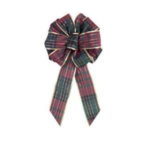  Holiday Trims 6233 Woodsman Plaid Deluxe Wired Bow (Pack 