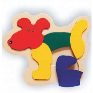    Puzzled Shaped Puzzle Small   Dog Wooden Toys Toys & Games
