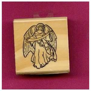    Angel Rubber Stamp on 2x2 Wood Block Arts, Crafts & Sewing