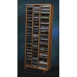  Wood Shed Solid Oak Tall CD DVD VHS Storage Rack (Various 