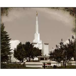  LDS Denver Temple 3 12x10 Plaque   Framed Legacy Art 