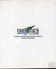 Final Fantasy VII 7 Postcard Art Book RARE  