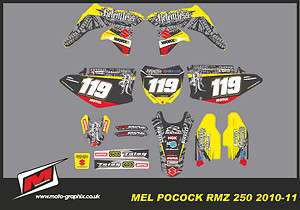 New/Custom/Motocross/Suzuki/RMZ 250/Graphic kit/2010 2012/Relentless 
