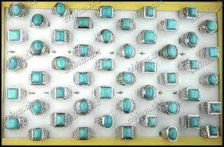 wholesale jewelry lot mix style 10pcs Turquoise silver P Mens Fashion 
