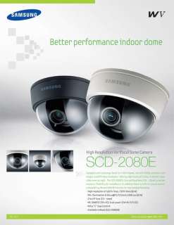 Samsung SCD 2080E Analog Dome 1/3IN CCD 600 Security Camera  