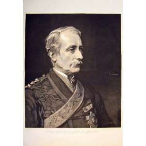   Sepia Portrait General Viscount Wolseley Holl 1889 Nr