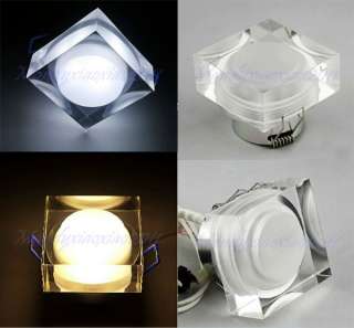 1W Acrylics LED Ceiling Square Lamp Downlight Bulb Lamp Light Fixture 