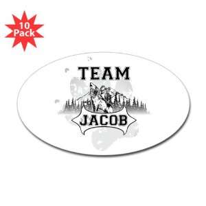    Sticker (Oval) (10 Pack) Twilight Wolf Team Jacob 