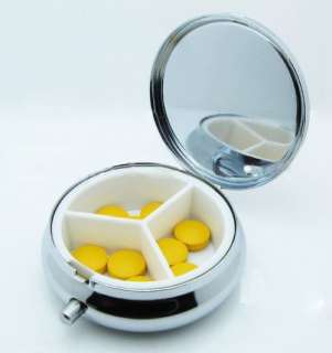 2PCS Pill boxes DIY Medicine Organizer Metal Pill container with free 