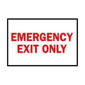 Sign,10x14,emergency Exit Only   BRADY  Industrial 