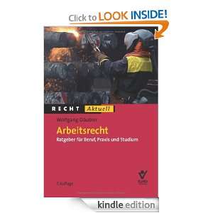Arbeitsrecht (German Edition) Wolfgang Däubler  Kindle 