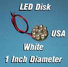 LED LIGHT DISK   WHITE 12 VOLT  1 INCH DIA BOARD 12V  