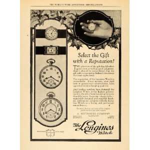  1922 Ad A. Wittnauer Longines Watch Wrist and Pocket 