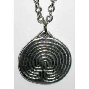  Pewter Labyrinth Pendant 