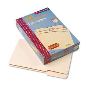  Smead  100% Recycled File Folders, 1/3 Cut, 1 Ply Top Tab 