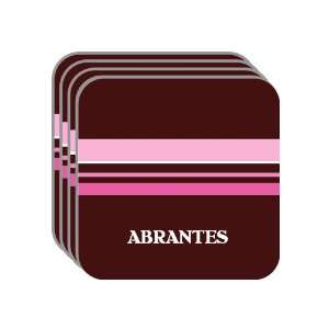 Personal Name Gift   ABRANTES Set of 4 Mini Mousepad Coasters (pink 