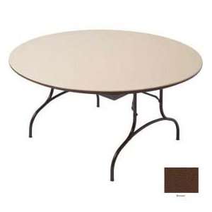  Mity Lite Abs Folding Tables   Round   72 Brown Texture 