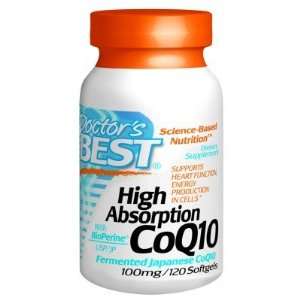  Doctors Best  High Absorption, CoQ10 with Bioperine, 100mg 