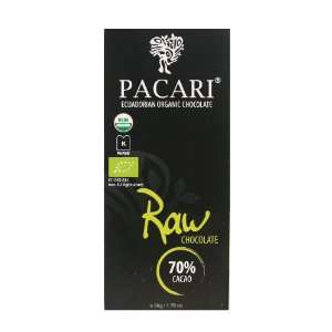 PACARI ORGANIC RAW CHOCOLATE 70% (5 Bar Pack)  Grocery 