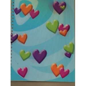  Hearts Holographic Spiral Notebook