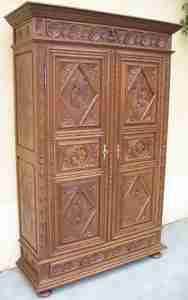 REF # 8048   Authentic French Armoire from Brittany   Magnificent 