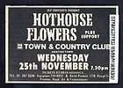   Flowers live concert T&C London 25 Nov 1987 bw paper press advert