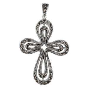   Sterling Silver 18 Inch Marcasite Pendant Chain   JewelryWeb Jewelry