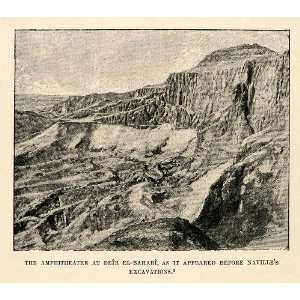  1903 Print Boudier Deir El Bahari Excavation Naville Egypt 