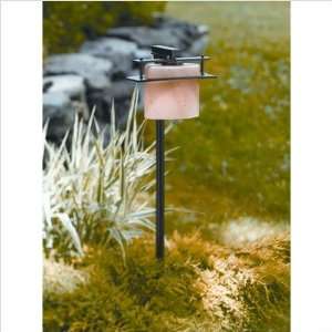   One Light Outdoor Post Lantern Finish Black, Shade Color Opal