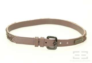 Burberry Mauve Ruched Leather Belt Size 28/70  