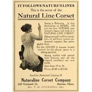  1914 Ad Naturaline Corsets Deep Breathing Lady Singers 