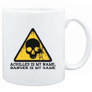  Mug White  Achilles is my name, danger is my game  Male 