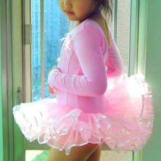 PINK Girls Child Ballet Dance Tutu Leotard Dress 2T 6T  