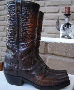 Vtg THUNDERBIRD by Wrangler, Cowboy Boots size 9.5 B /womens 11 